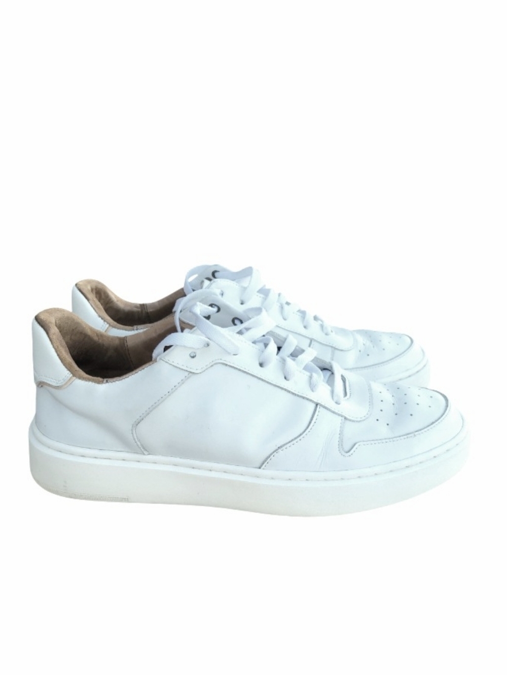 Allen Edmonds Owen White Leather Casual Sneaker Tennis Athletic Walk Shoe Men 11